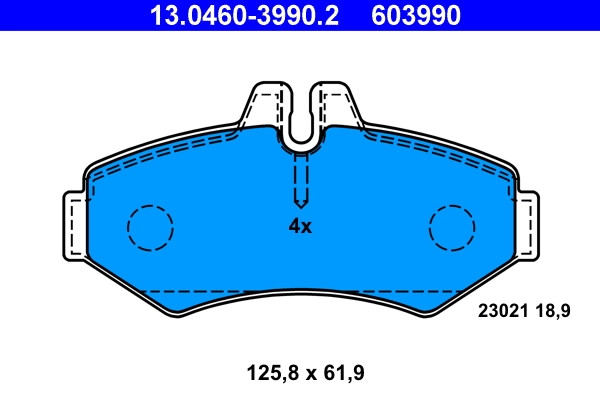 Plaquettes de frein ATE 13.0460-3990.2 pour stopper les sifflements Mercedes