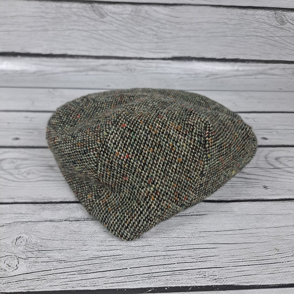 Chapeau Tweed DONEGAL D'Irlande - 100% Laine Fait Main - Taille 28 - Style Fedora Vintage