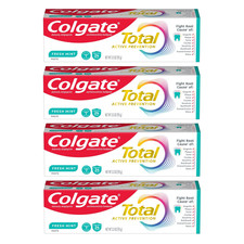 Colgate Total Active Protection Toothpaste, Fresh Mint, 3.3oz pack of 4