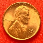 1942-D Lincoln Wheat Cent Penny GEM RED BU From an Original Bank Roll