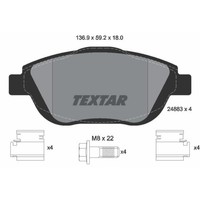 Textar BremsbeläGe Bremsbelegsatz Vorne FüR CitroëN C3 II DS3 Peugeot 2008 I