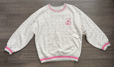 NWT Simply Southern Womens SM Pink Bear Sweatshirt Love Quote Flowers Crewneck