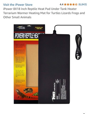 ipower 18  X 8  Reptile Heat Pad New Never Used