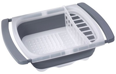 Progressive International Collapsible Dish Drainer Multi-Purpose Kitchen Storage