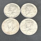1964 Kennedy Half Dollar Silver Coins Lot of 4 Circulated lot 4 silver