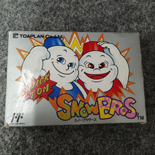 Snow Bros Famicom NES Toaplan 1991 Japan Boxed Manual Rare Action Game Authentic