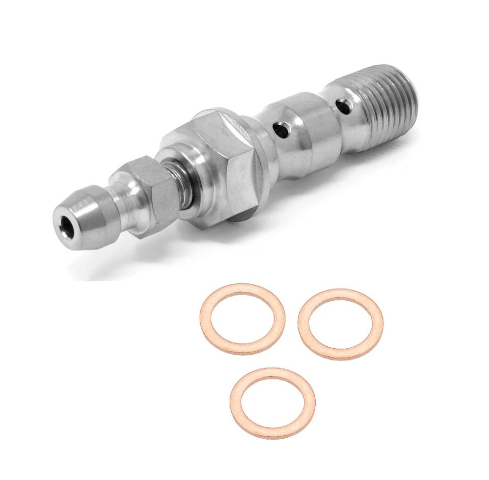 3 Titanium Front Brake Line Banjo Bolts For Suzuki GSXR 600 750 1000 1997-2025 - Image 2 of 4