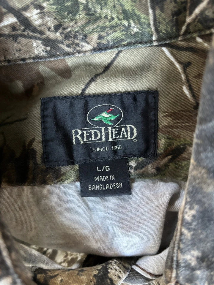 Men’s Realtree Bass Pro Shops Camo Button Down Shirt Jacket Hunting Mens Large - Image 4 of 4