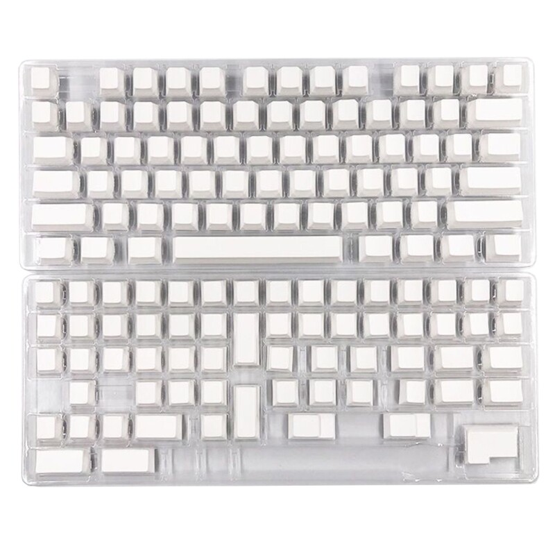 White CherryProfile Blank Keycaps for Mechanical Keyboard Replacement