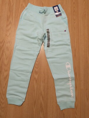 NWT Champion Girls Script Logo Fleece Sweat Pant Joggers, Size XL,