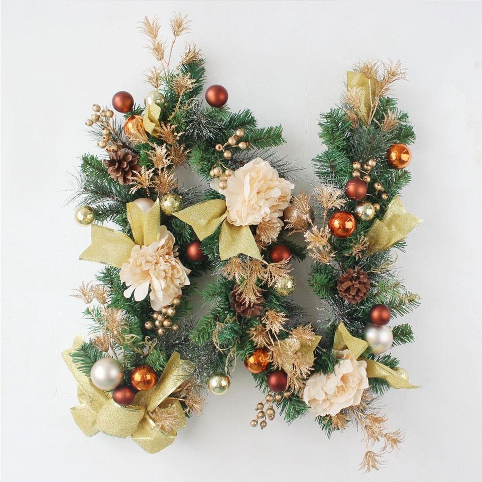 Christmas Wreath Rattan Set for Doors Decorations Flower Garland