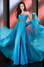 Alyce Paris Prom Dress Formal Evening Gown Style 35529 Turquoise Size 8