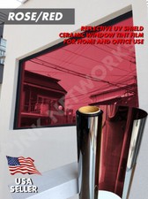 One Way Mirror Reflective Color UV Window Tint Film Home and Office Red 