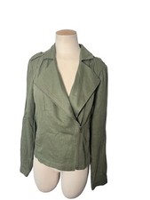 Olive Green Women’s Small Jacket Linen Blend