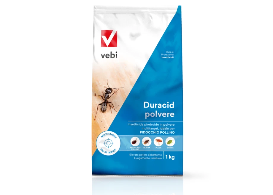 Vebi DURACID POLVERE Sacchetto Insetticida formiche pulci cimici pidocchi 1 KG