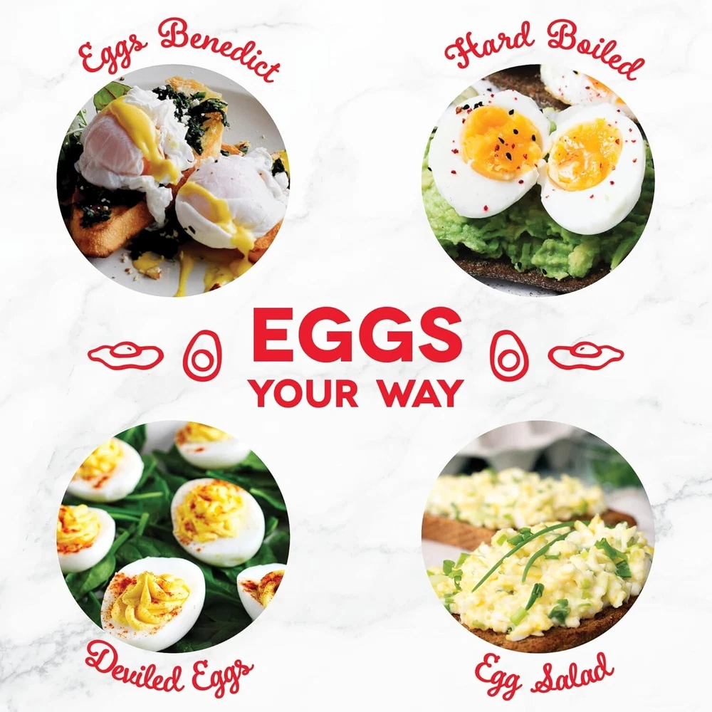 7-Capacity Electric Rapid Egg Cooker for Hard Boiled and Poached Eggs