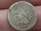 1859 Copper Nickel Indian Head Cent Penny- Good/VG Details