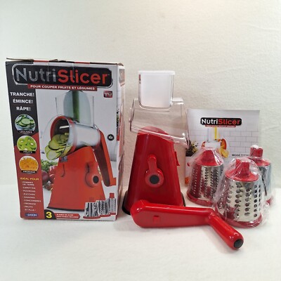Nutri Slicer Vegetable & Fruit Slicer Chop Slices Shreds Grates Seen on TV Emson