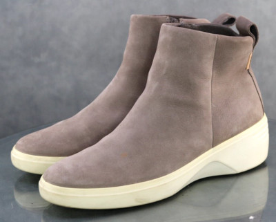 ECCO Soft 7 City $160 Women's Wedge Ankle Boots Size EU 41 US 10-10.5 Leather