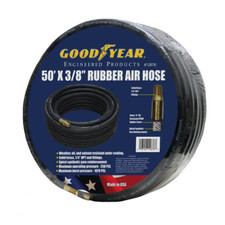 NEW 3/8 In. X 50 Ft. Durable Black Rubber Air Hose for Air Compressor Max 250PSI