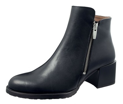 Wonders Botines De Mujer Con Tacón Piel Negro H-3520 | eBay