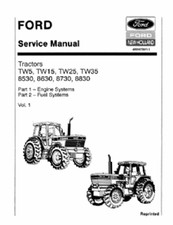 FORD TRACTOR TW5 TW15 TW25 TW35 8530 8630 8730 8830 WORKSHOP SERVICE MANUAL
