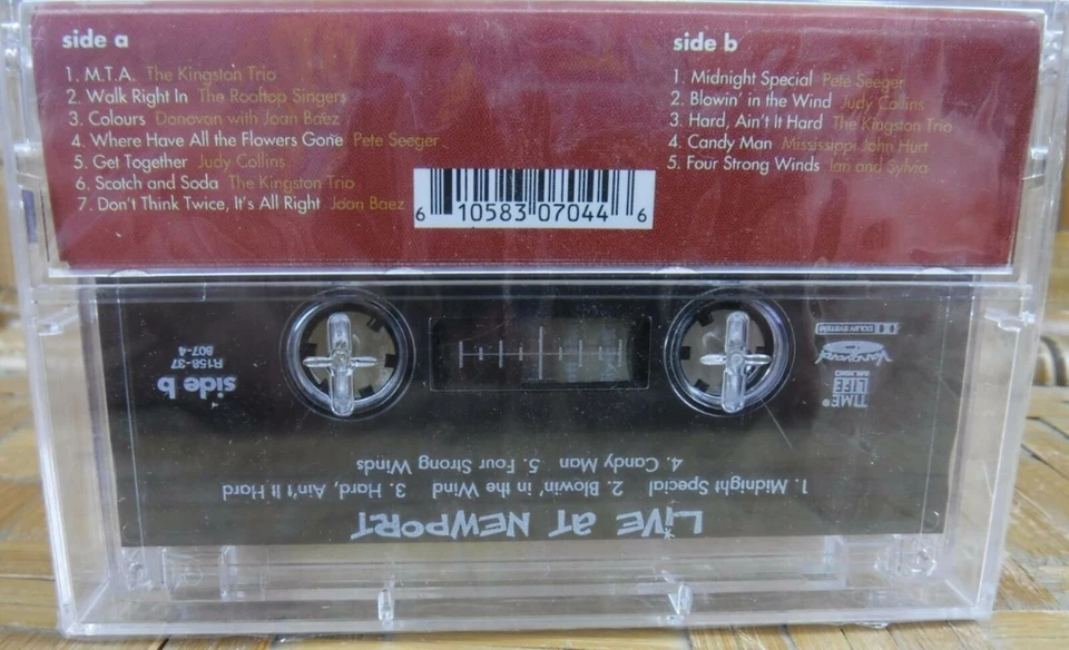 Vintage Cassette Tape LIVE AT NEWPORT Folk Festival NEW Factory Sealed - Image 3 of 4