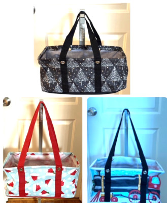 THIRTY-ONE Holiday Theme (2) MEDIUM UTILITY TOTES & (1) TINY UTILITY TOTE - NWT