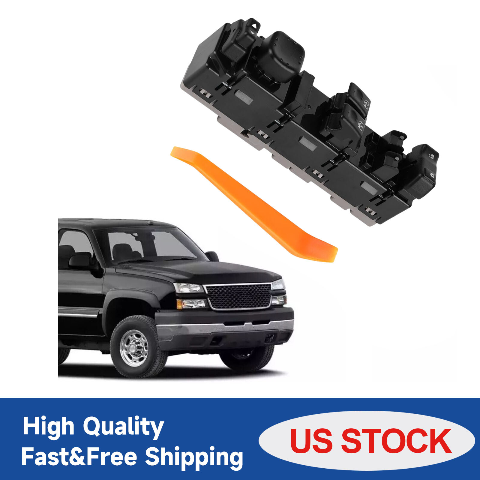 Driver LF Side Power Window Switch For 03-07 Chevy Silverado GMC Sierra 15883318