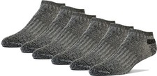 FUN TOES Lightweight Merino Wool All Season Low Cut Hiking Socks - 6 Pairs