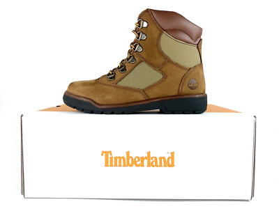 Timberland Juniors 6-Inch Field Boots Brown Leather TB044996-210 Boys Size 5.5