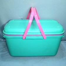 Eagle Craftstor Sewing Storage Organizer Tote Bin Teal Purple Pink 20" Picnic