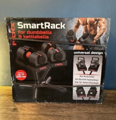 FitRx SmartRack Dumbbell & Kettlebell Stand; Universal Design, 220 lbs. Capacity