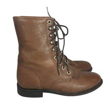 JUSTIN Womens 6 Brown Leather Mid Calf Roper Western Boots READ