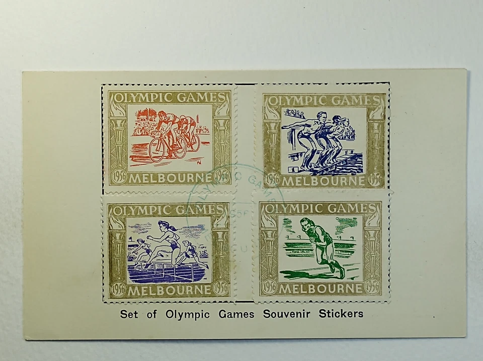 1956 Melbourne Australia Souvenir Stickers 16th Summer Olympic Games Nov. 5th - Image 2 of 3
