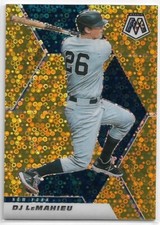 2021 Panini Mosaic DJ LeMahieu #74 Gold Donut Circles Prizm #'d /10 Yankees