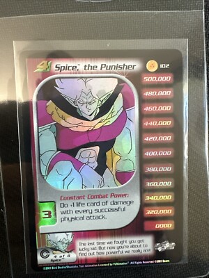 Spice The Punisher Holo Foil 102 DBZ Score CCG Dragon Ball Z Near Mint See Pics