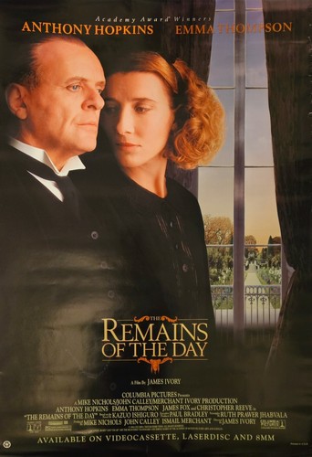 MOVIE POSTER ~ The Remains of the Day 1993 27x40" Anthony Hopkins Emma Thompson