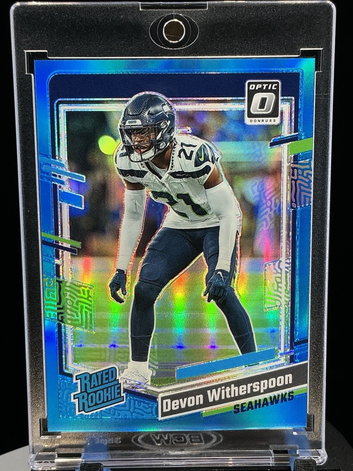 2023 Donruss Optic Devon Witherspoon Aqua Prizm Rated Rookie /299 Seahawks#292
