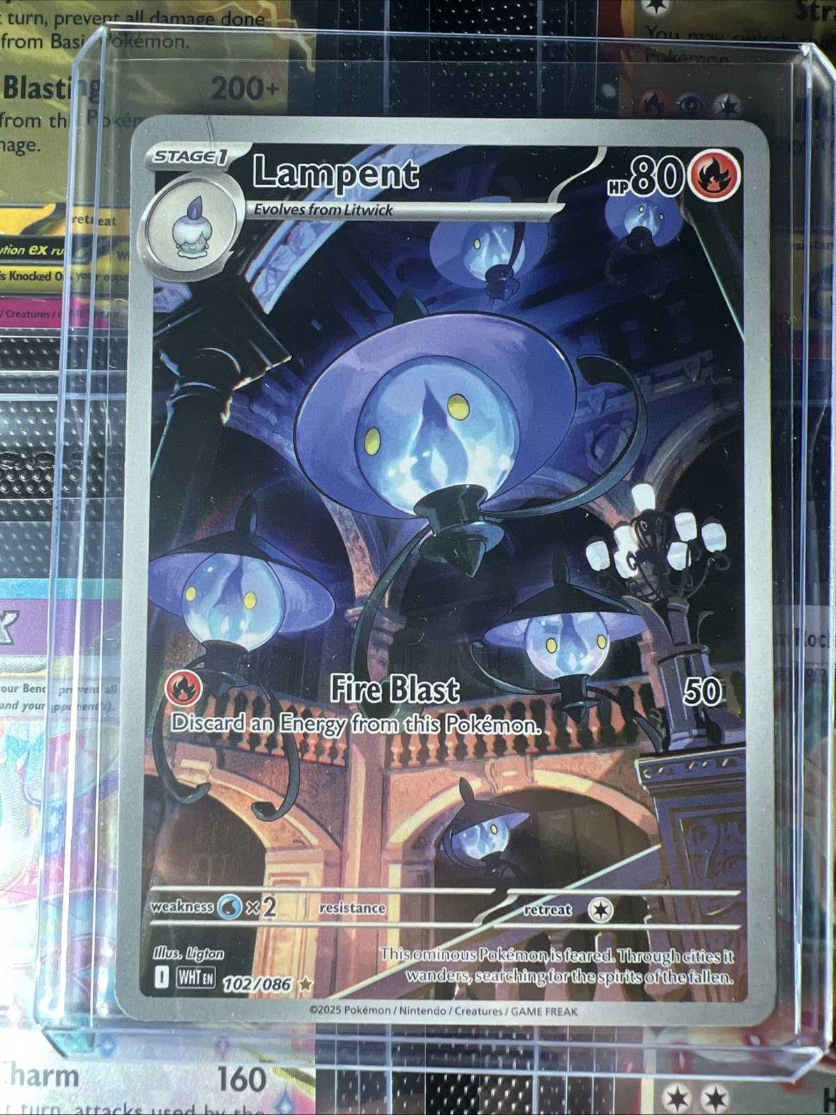 Lampent 102/086 - Pokemon TCG - White Flare Illustration Rare LP