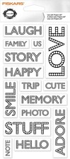 Fiskars 103610-1001 Scrapbooking Words Fiskars Clear Acrylic Stamp Set TC
