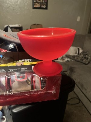 Vintage 5  SHERBERT FOOTED  DISH BOWL wit liquid inside bowl  for keepin it cold
