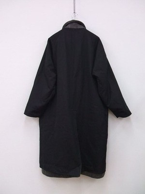 YOKE REVERSIBLE KNIT BAL COLLAR COAT with tag reversible coat gray