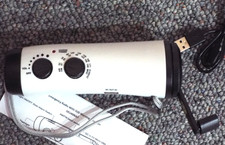 Emergency Radio Flashlight with SOS Warning Function Outdoor Plastic White