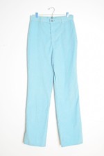vintage 70s Levis corduroy pants sky blue high waist rise hippie women M 30.5x33