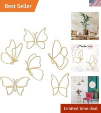 6 Pieces Metal Butterfly Wall Decor Metal Wall Art Heart Hanging Decorations ...
