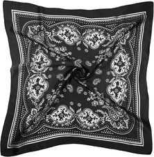 Satin Head Scarf - 27.5 Inches Silk Bandana Hair Wrap Square Scarf for Women G
