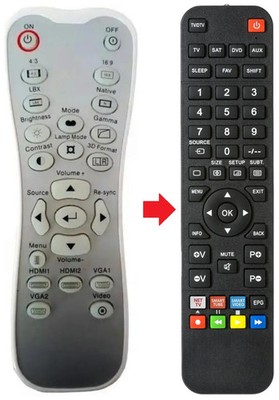Fernbedienung geeignet für OPTOMA BR3060B | BR3061B | BR3067B