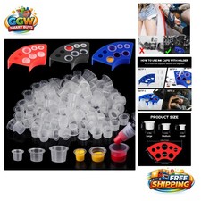 Complete Tattoo Ink Caps Set: 303pcs with Durable Holders Spill Prevention