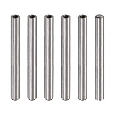 M6 Internal Thread Dowel Pin 6pcs 10x100mm Chamfering Flat Carbon Steel Pin